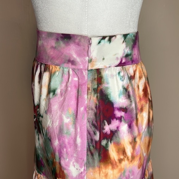 Anthropologie Kachel Multicolor Tie-Dye Tiered Skirt NWT Size 2 Free People - Picture 8 of 12